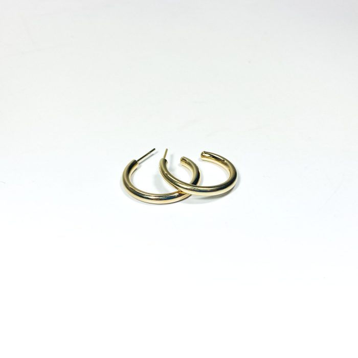 Brinco de argola dourado